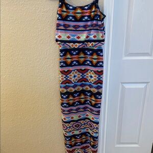 Derek Heart Multicolor Aztec Maxi Dress